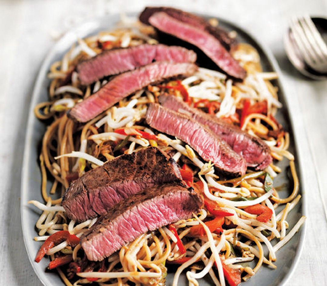 How to Make Chinese Marinated Flank Steak with Noodles Healthy Recipe