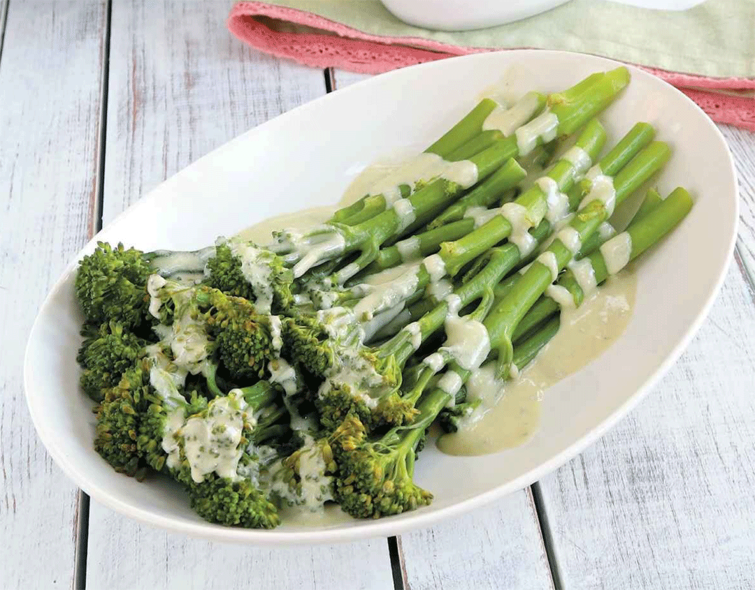 Steamed Broccoli with Blue Cheese Sauce Recipe Healthy Recipe