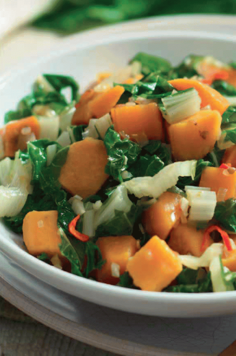 How to Make Swiss Chard and Sweet Potato Salad - Healthy Recipe