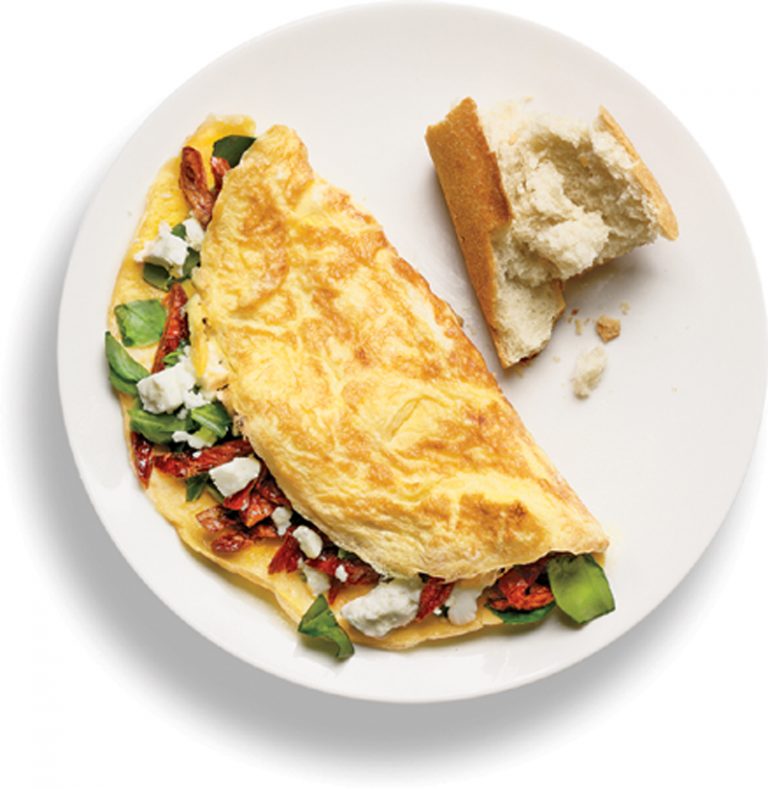 Spinach, feta, and sun-dried tomato omelet recipe - Healthy Recipe